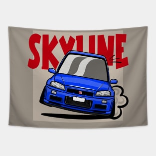 Skyline GTR Caricature Tapestry