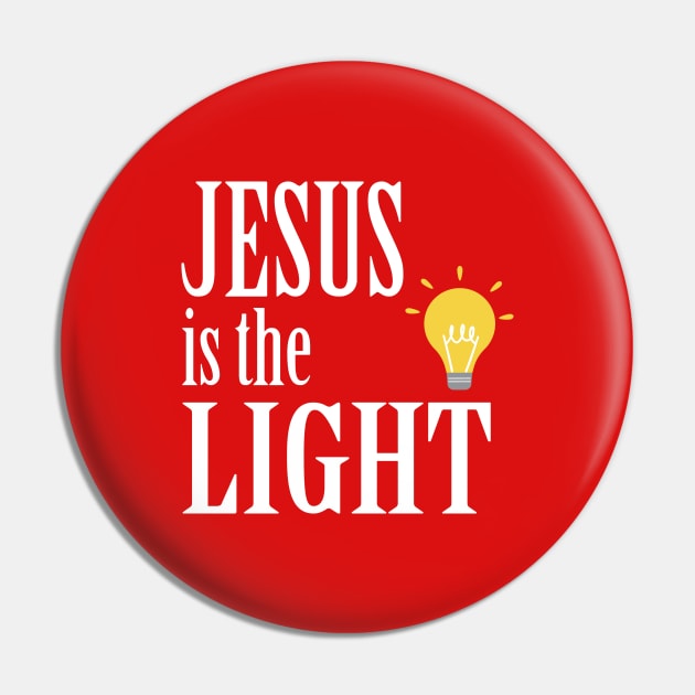 Jesus is the Light Pin by JevLavigne