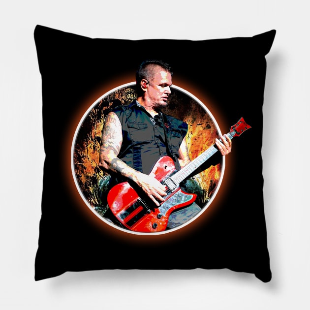 Asylum of Fashion Disturbeds Band-Inspired T-Shirts, Elevating Your Look to Metal Majesty Pillow by woman fllower