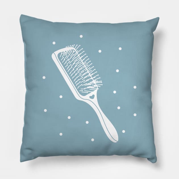 hair brush Pillow by Wlaurence