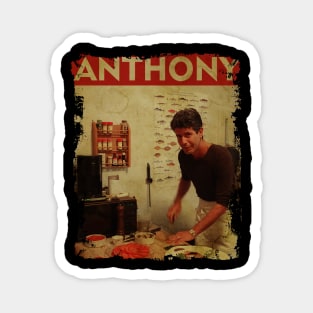 TEXTURE ART- Anthony Bourdain - RETRO Magnet