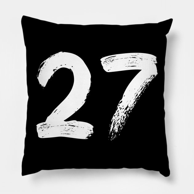 Number 27 Pillow by Erena Samohai