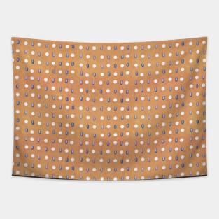 Orange Pills Pattern Tapestry