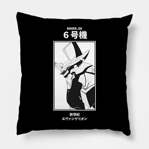 Evangelion Unit Mark - 06 Neon Genesis Evangelion Pillow by KMSbyZet