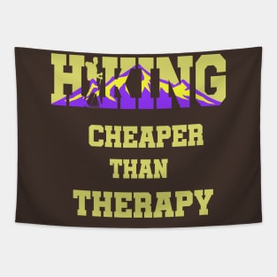 Hiking Cheaper Than Therapy Tapestry