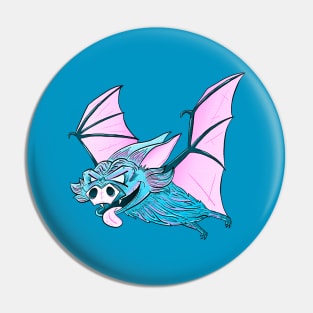 Neon Bat Graffiti Pin