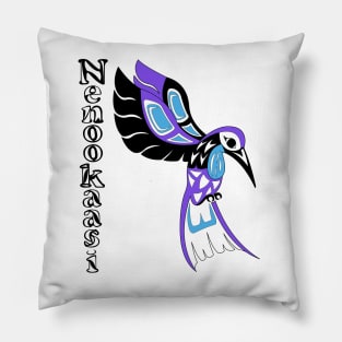 Humming Bird (Nenookaasi) Purple Pillow