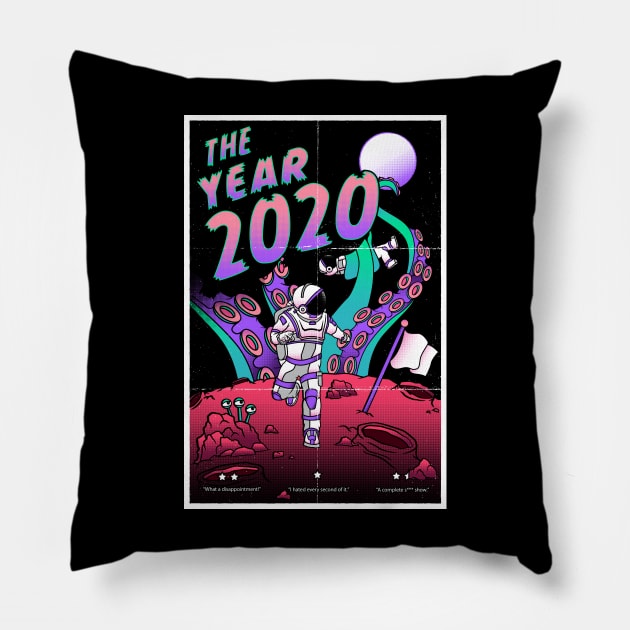 The Many Terrors of the Year 2020! Pillow by ryandraws_stuff