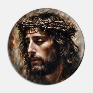 Jesus with crown of thorns Pin