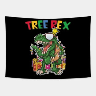 Tree Rex Dinosaur Christmas Tapestry