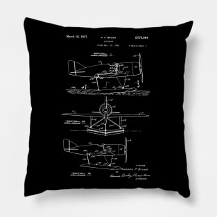 Aircraft Patent and Trademark Drawing  / Aircraft Patent Illustration Pillow