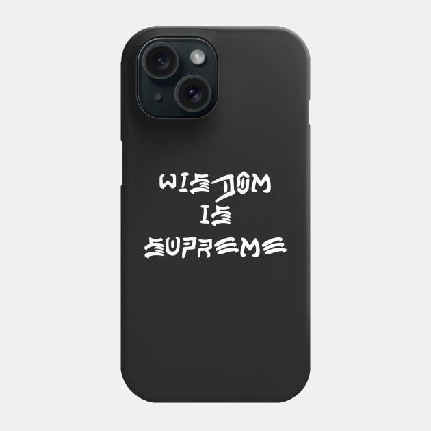 Wisdom Is Supreme Christian Hardcore Punk Bible Verse pocket Phone Case by thecamphillips