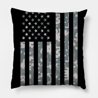 Camouflage Camo Tactical American Flag Pillow