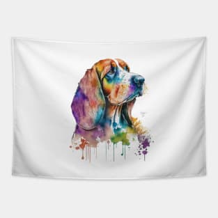 Basset Fauve de Bretagne Dog In Watercolor & Pen Tapestry