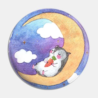 moon hamster Pin