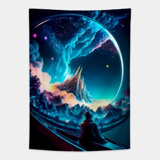 Cosmic Chaos, Magical Landscapes Tapestry