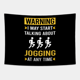 Warning Jogging Jog Jogger Tapestry