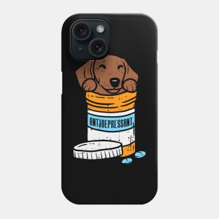 antidepressant cute dachshund Phone Case