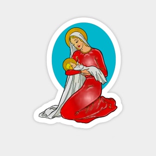 Our Lady and the baby Jesus in her arms Magnet