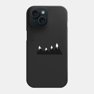 Mountain Sticker- Black - Nature Trendy Phone Case