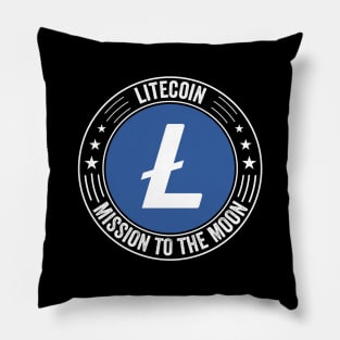 Vintage Litecoin Lite Coin LTC To The Moon Crypto Token Cryptocurrency Wallet Birthday Gift For Men Women Kids Pillow