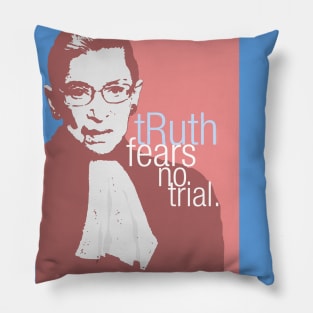 Ruth Bader Ginsburg portrait - Pun - Feminist Art. Pillow