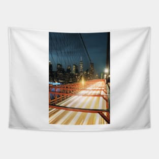 New York Light Trails Tapestry