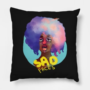 sad faces Pillow