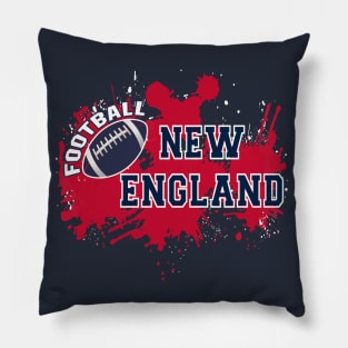 New England Football Retro Vintage Boston For Game Day Pillow
