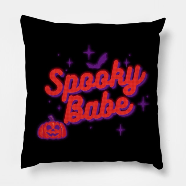Spooky Babe Womens Halloween Pillow by Milochka