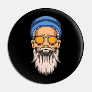 Beard Hipster Pin