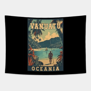 Vanuatu In Oceania Tropical Paradise Travel Art Tapestry