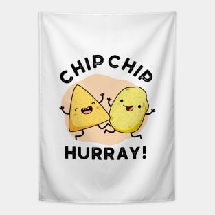 Chip Chip Hooray Cute Happy Crisps Pun Tapestry