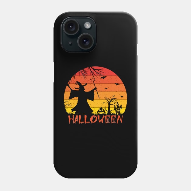 Scary Witch in Halloween Night Phone Case by Origami Fashion