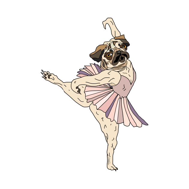 Discover Pug Ballerina Tutu - Ballet - T-Shirt