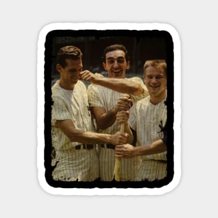 Phil Linz, Joe Pepitone, and Jim Bouton in New York Yankees Magnet