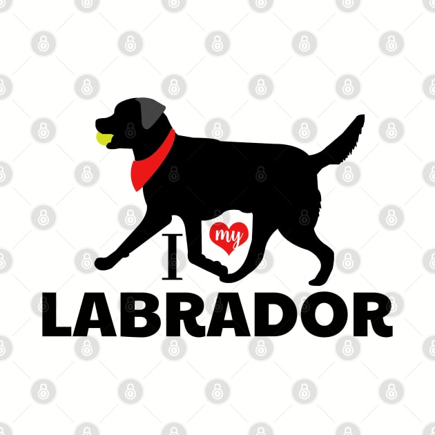 Black Lab Pattern Black Labradors in RED by JessDesigns