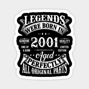 23Rd Birthday Tee 23 Years Old Legends Born In 2001 Magnet