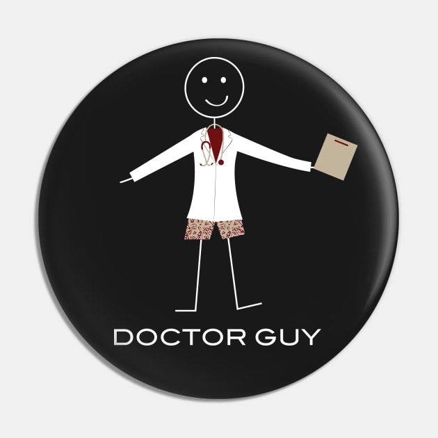 Funny Mens Doctor Guy Illustration Pin by whyitsme