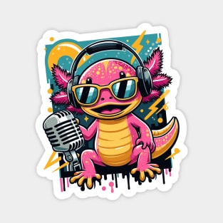 Pink Axolotl Magnet