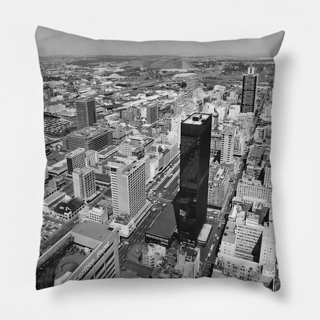 Vintage Johannesburg Skyline Pillow by In Memory of Jerry Frank