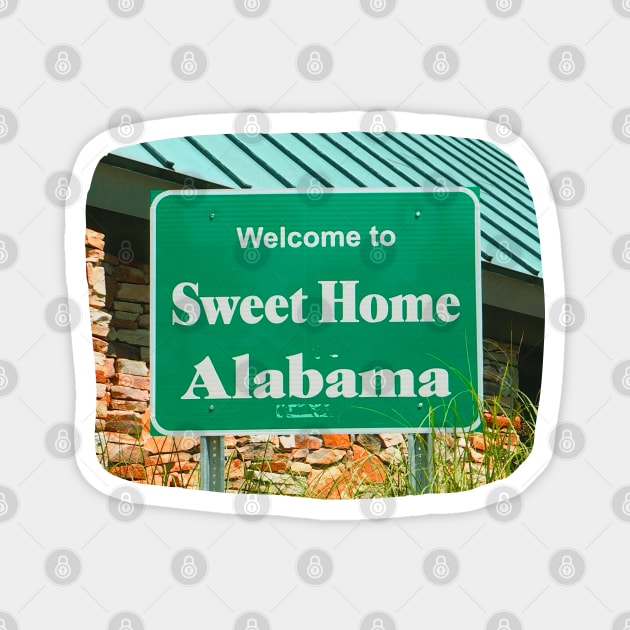 Welcome to Sweet Home Alabama sign picture from Reston in Virginia photography Magnet by BoogieCreates