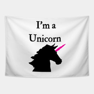 I'm A Unicorn Pink and Black Tapestry