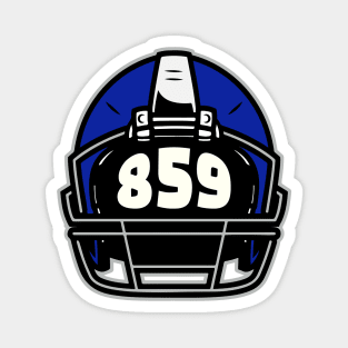 Retro Football Helmet 859 Area Code Lexington Kentucky Football Magnet