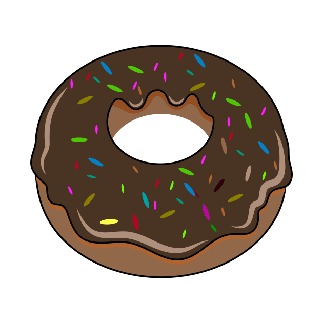 T-shirt featuring a cute, colorful, glossy donut with chocolate by ARTotokromo