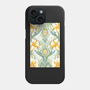 Floral Garden Botanical Print with Yellow flowers Phone Case