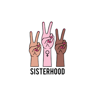 Sisterhood, female hands with peace sign T-Shirt