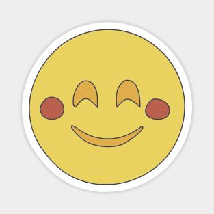 Smiling Eyes Emoticon - Positive Joy - Happiness Magnet
