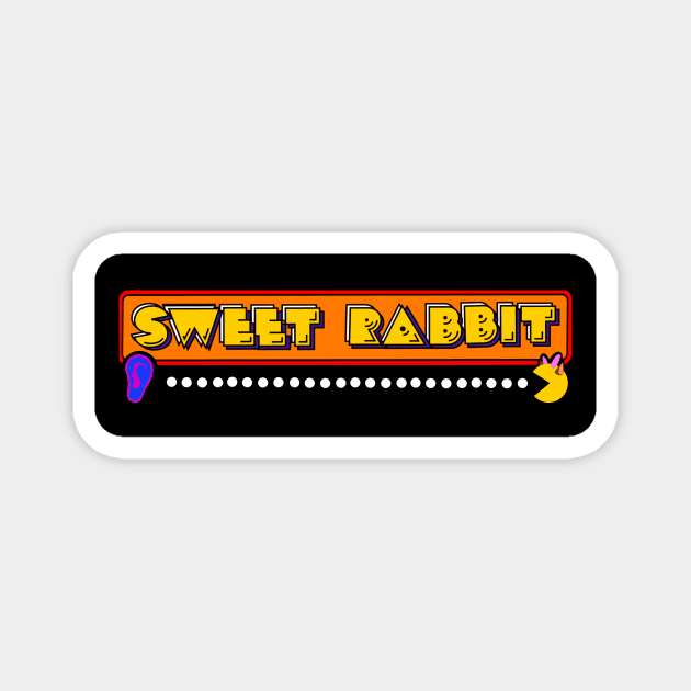 Sweet rabbit dot eater logo Magnet by Popoffthepage