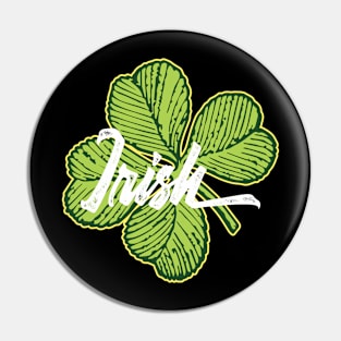 'Irish Green Clover ' Cool St. Patrick Clover Pin